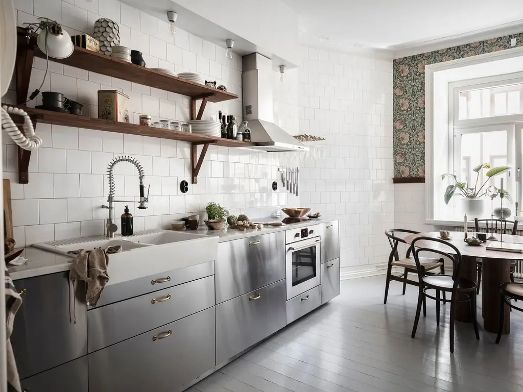 stainless steel kitchen cabinets